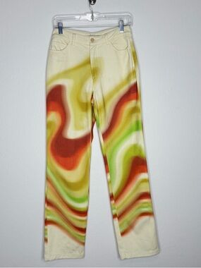 Paloma Wool Kent Pants Psychedelic Multicolor Straight Leg Jeans 38 US 6